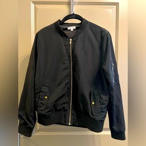 Perfect condition Olivia Grey Black bomber jacket with gold details. Worn once!
